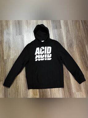 Tim Coppens Acid Hoodie Black Graphic Pullover Large 2016 In My Heart Runway